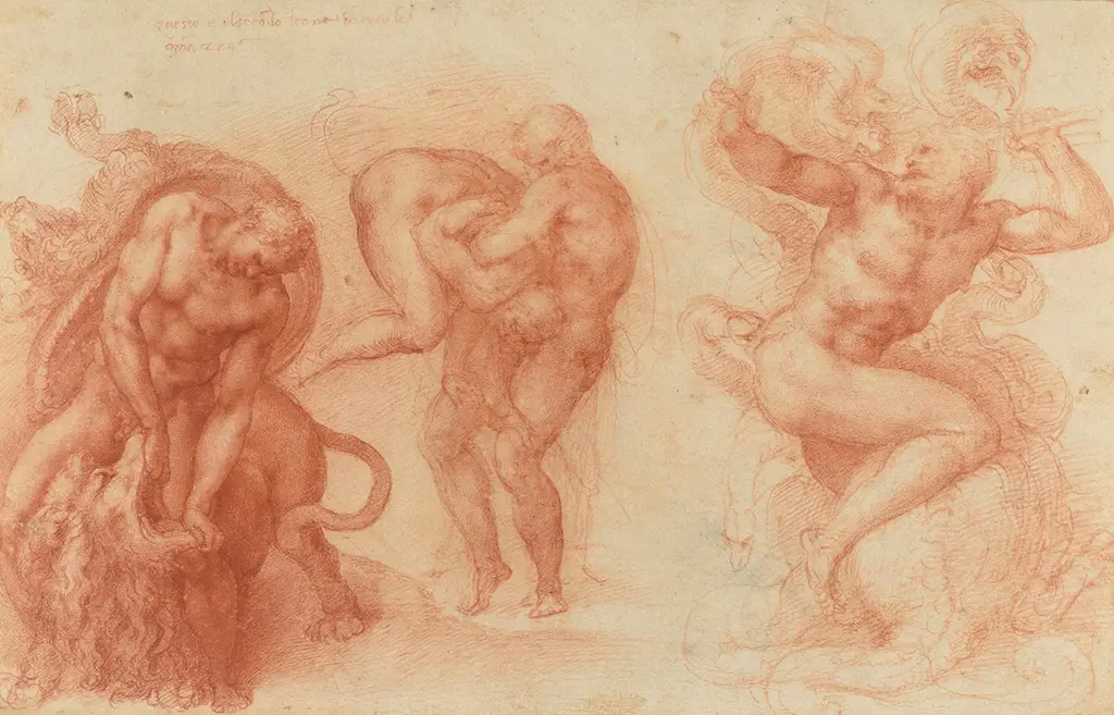 Three Labours of Hercules in Detail Michelangelo
